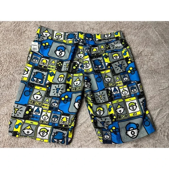 Trukfit Men’s  36 Swim Board Shorts Blue Green Gray Pockets Lil Wayne Pool Party - Picture 11 of 16